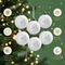 D39 Christmas Ball Ornaments - Set of 6 Glass Decorative Hanging Balls for Holiday Party Decor | Trufairs
