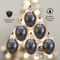 3" Egg Christmas Ball Ornaments - Set of 6 Glass Decorative Hanging Balls for Holiday Decor | Trufairs
