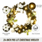 Christmas Wreath with LED Lights Black 23.6" PVC
