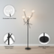 84" Black LED Floor Lamp With White