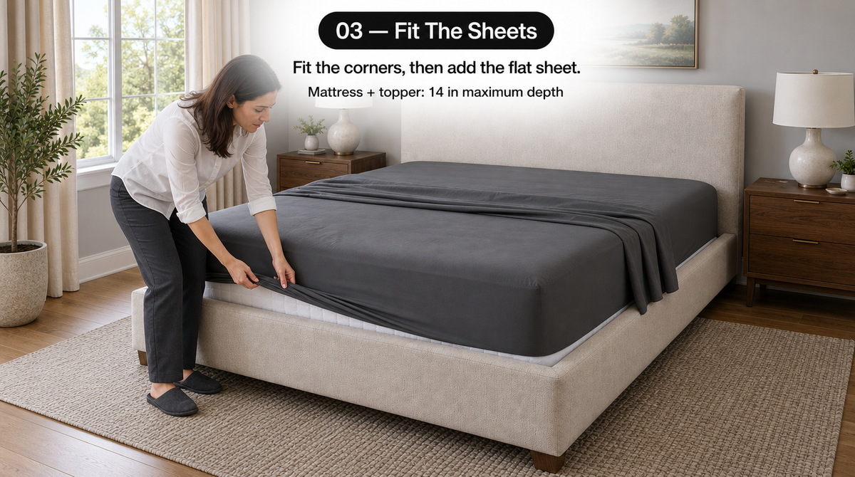 7-Piece Comforter Set with Sheets – Down Alternative Fill - assembly and setup image 3