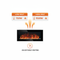 HOMCOM 41.3" 1500W Electric Wall-Mounted Fireplace with Flame Effect, 7 Color Background Light, Black