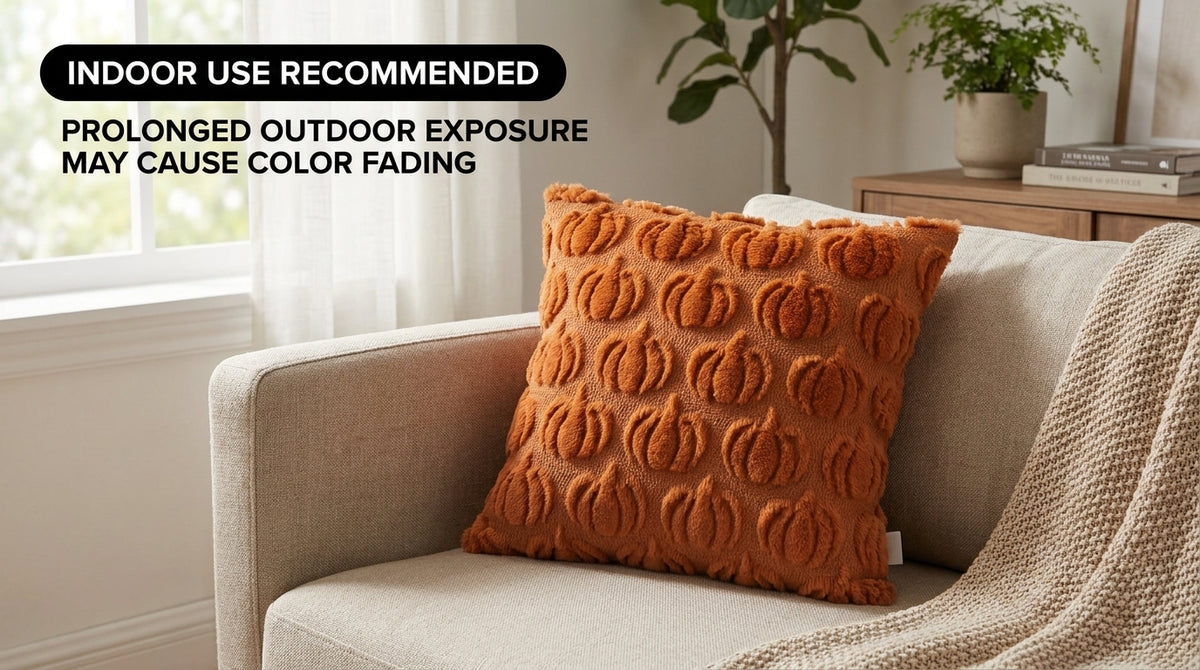 Pumpkin Pillow Covers Set of 2 | 3D Fall Decorative Covers -  limitations image 3