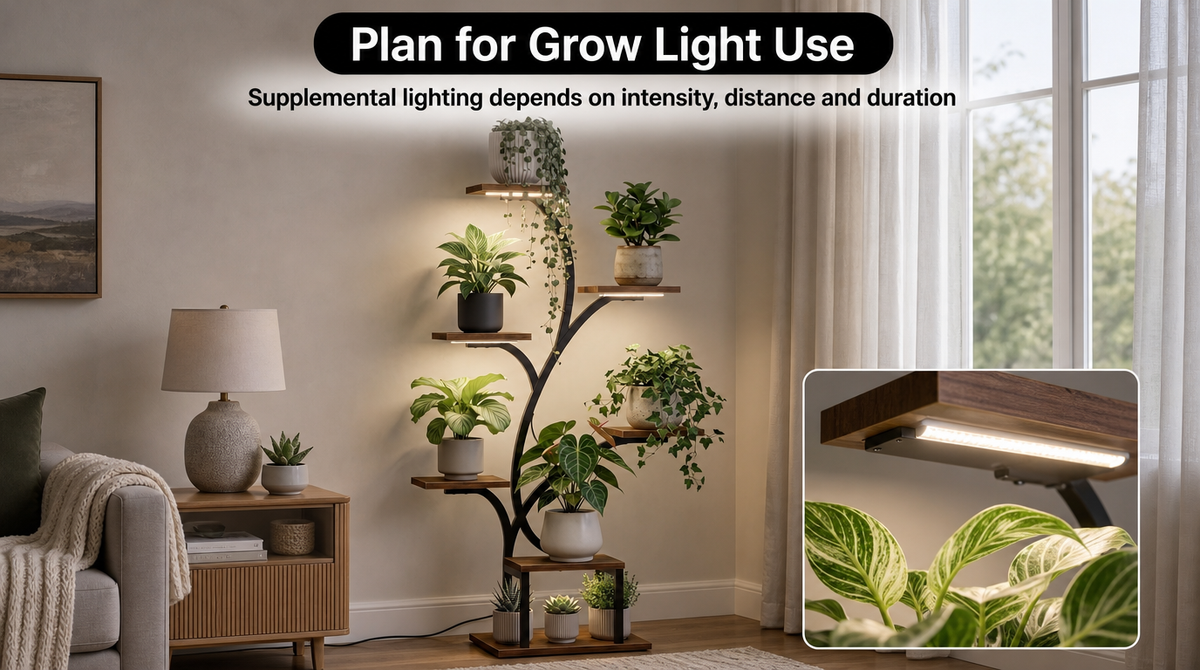 Plant Stand with Grow Lights – Indoor Plant Shelf, 4 to 9 Tiers -  limitations image 3