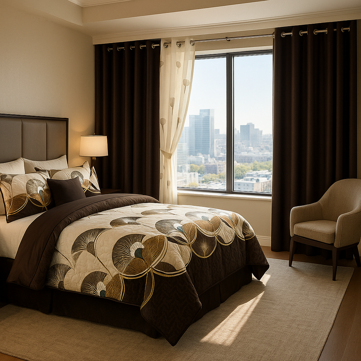 SereniSoft 9-Piece All-Season Microfiber Bedding & Curtain Collection