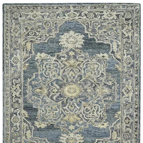 Vestige Nucia Blue/Taupe Hand-Tufted Wool Blend Area Rug 8'x10'
