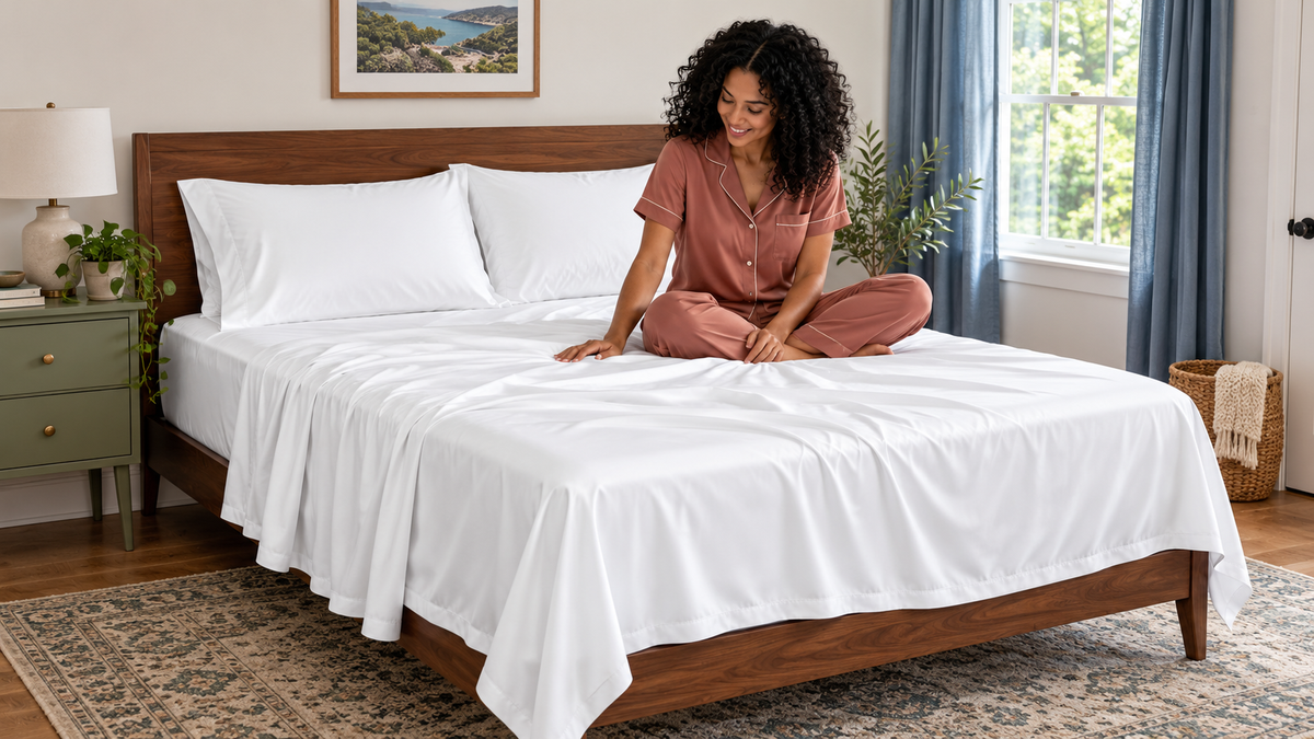 100% Viscose from Bamboo Sheet Set – 300 TC Sateen, Deep Pocket - image 3