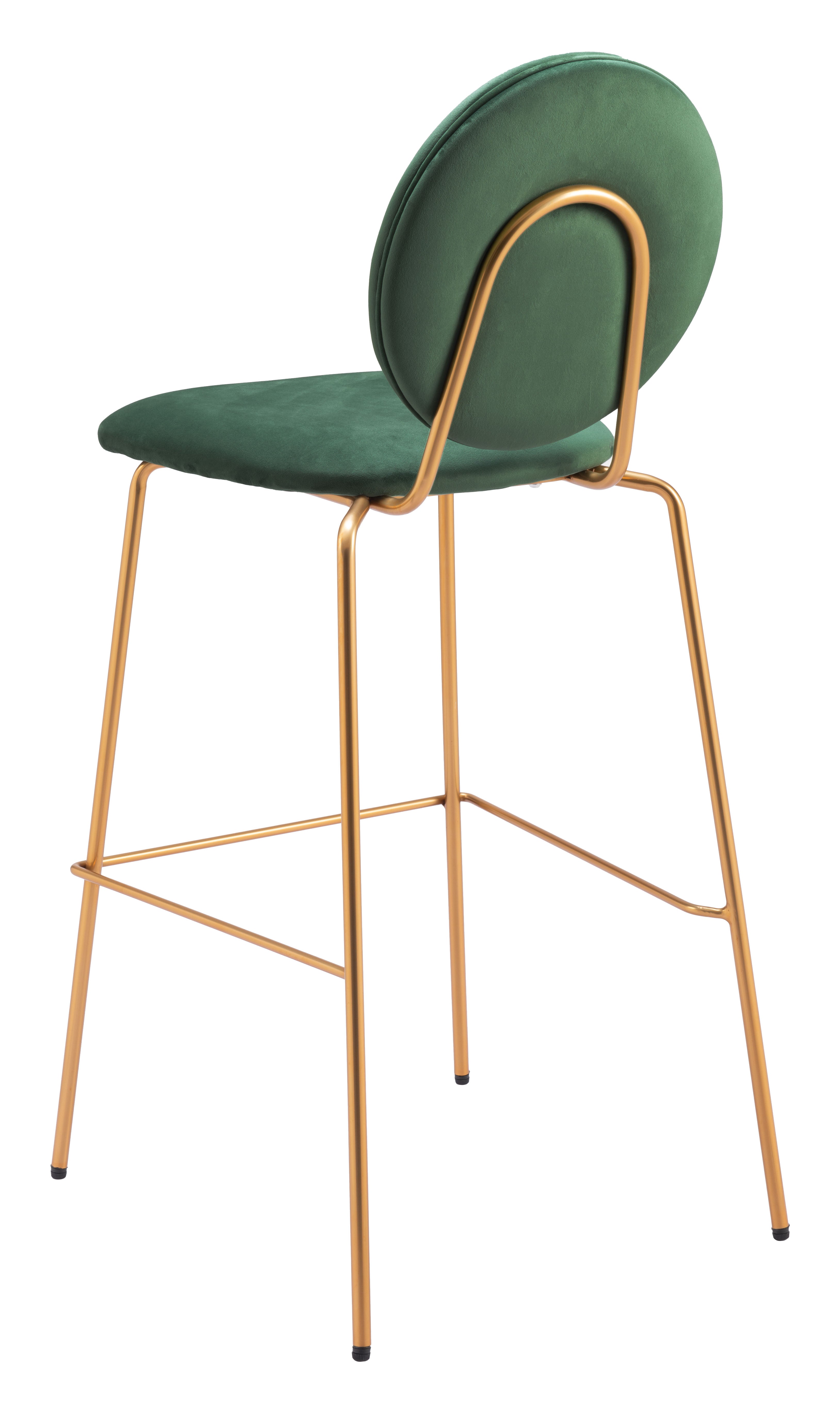 Odessa Barstool (Set of 2) Green & Gold