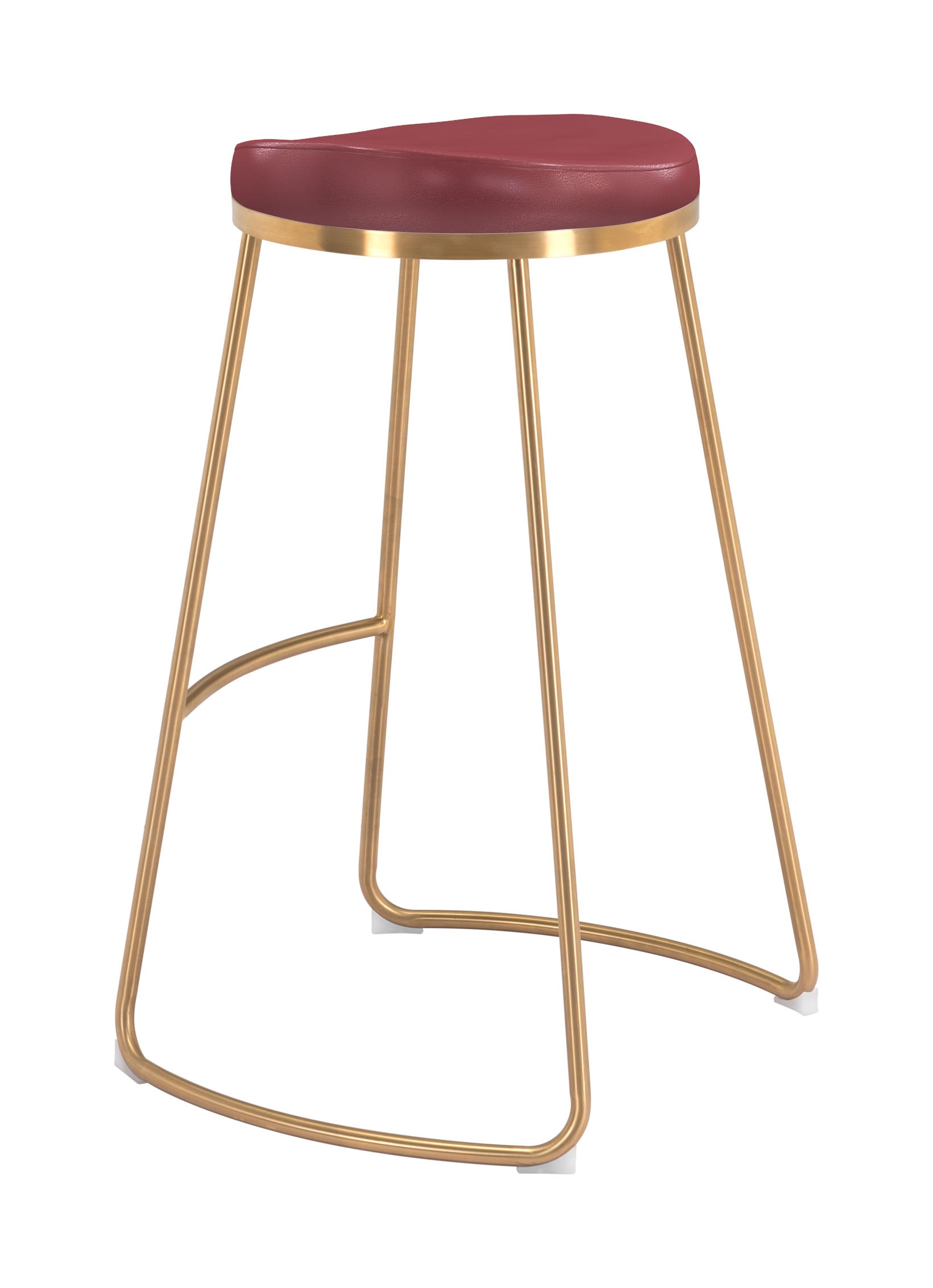 Bree Barstool Burgundy & Gold