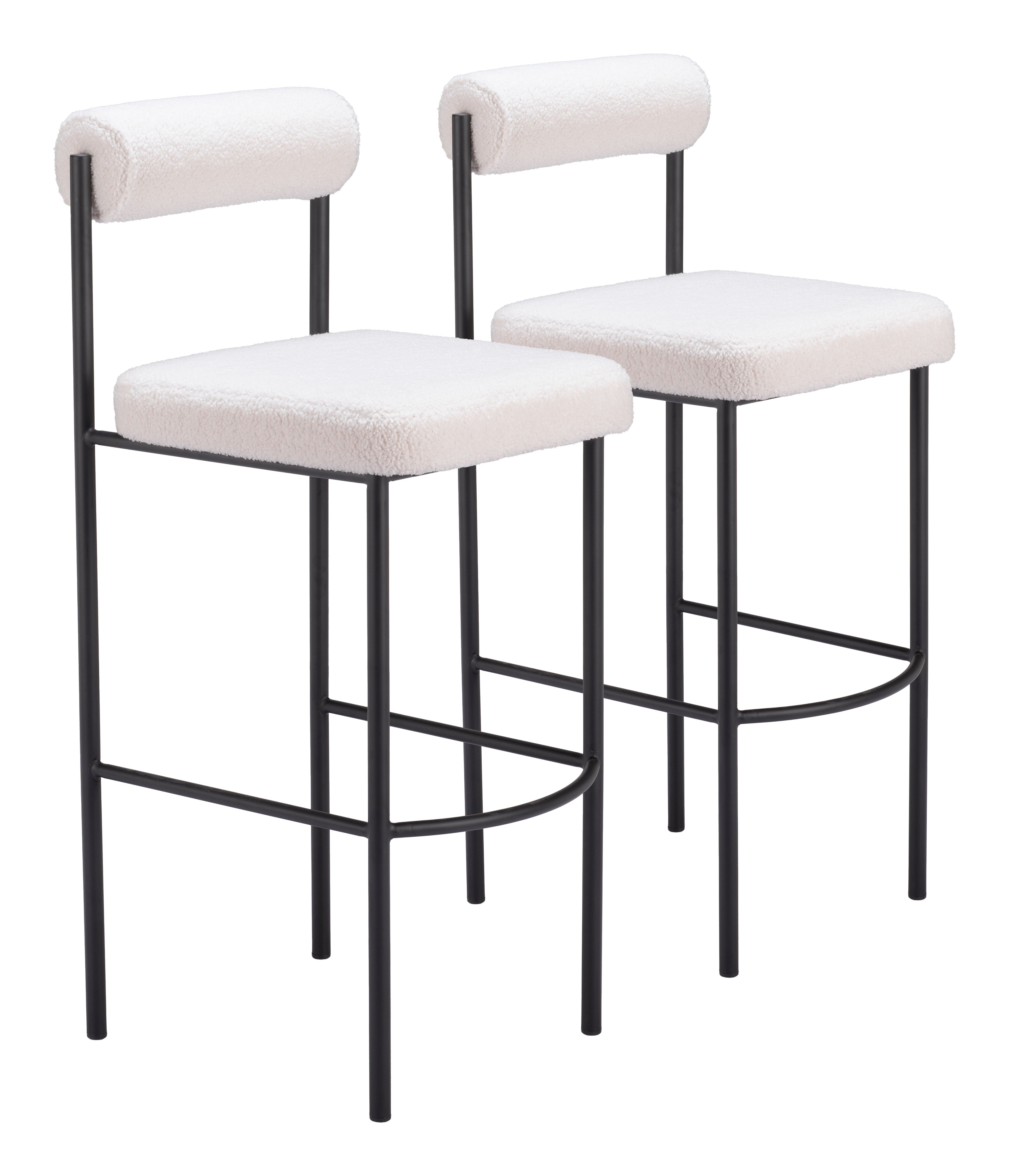 Livorno Barstool (Set of 2) Ivory