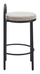 Sisal Counter Stool (Set of 2) Beige Tweed