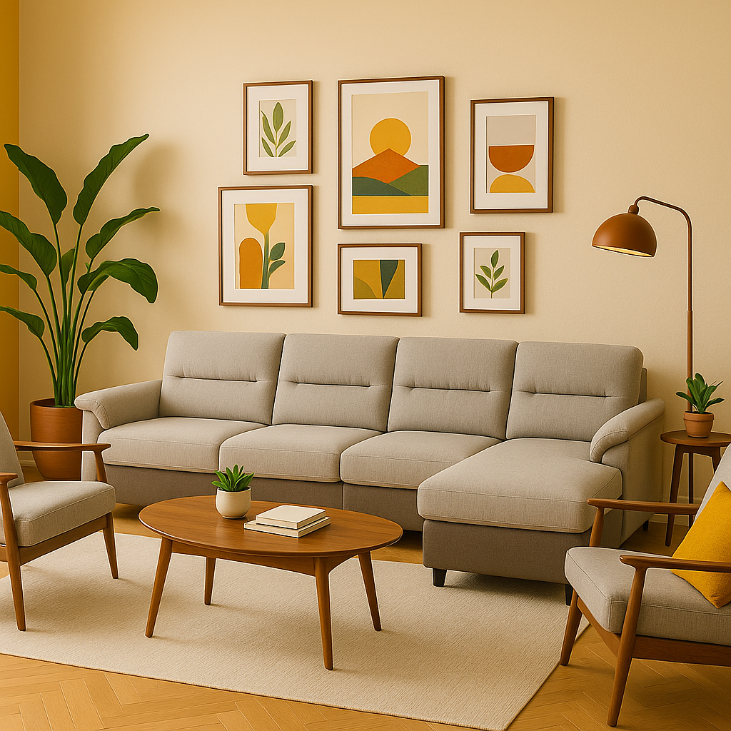 Multi-Functional Brown & Beige Sectional Sleeper with Power Recliner & Storage - 4-Seat Left-Facing Sofa