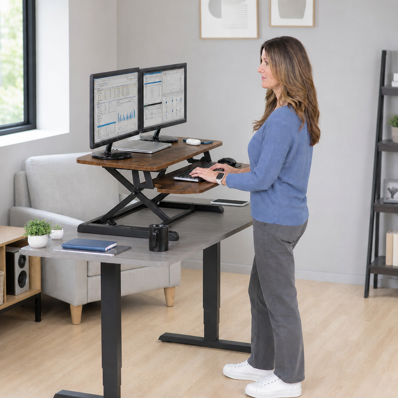 Standing Desk Converter – Adjustable Sit-to-Stand Desk Riser - 4.