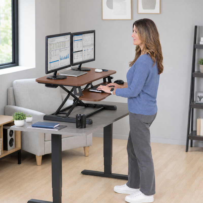 Standing Desk Converter – Adjustable Sit-to-Stand Desk Riser - 4.