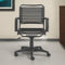 Black Adjustable Swivel Bungee Rolling Office Chair
