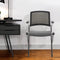 Set of Two Black Gray and Black Mesh Conference Office Chair