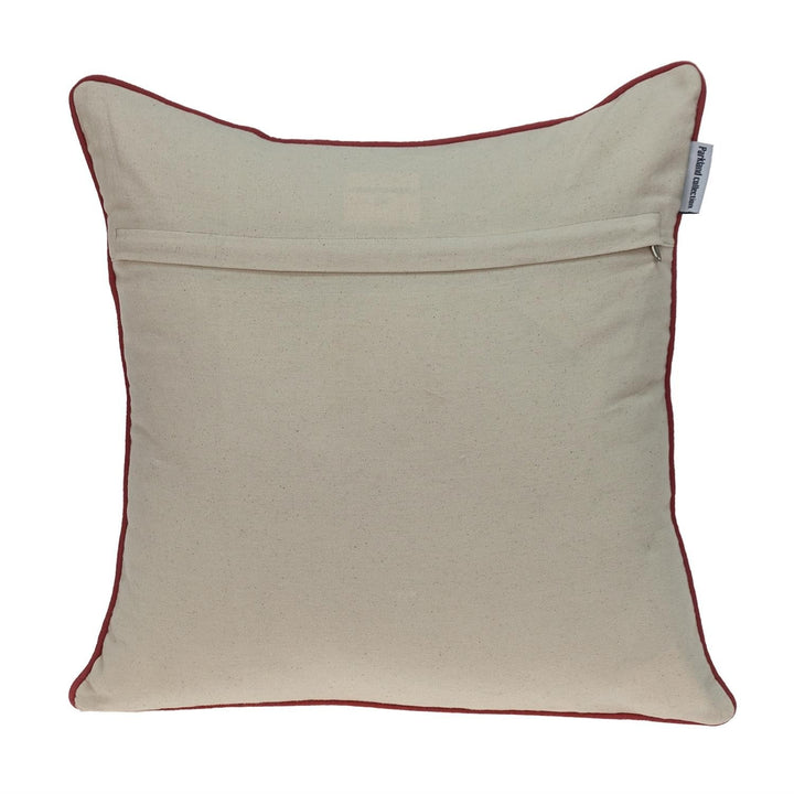 Premium 18" x 18" Beige and Blue Abstract Indoor Outdoor Throw Pillow with Zipper Closure