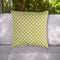 Modern  22" Green and White Quatrefoil Indoor Outdoor Throw Pillow