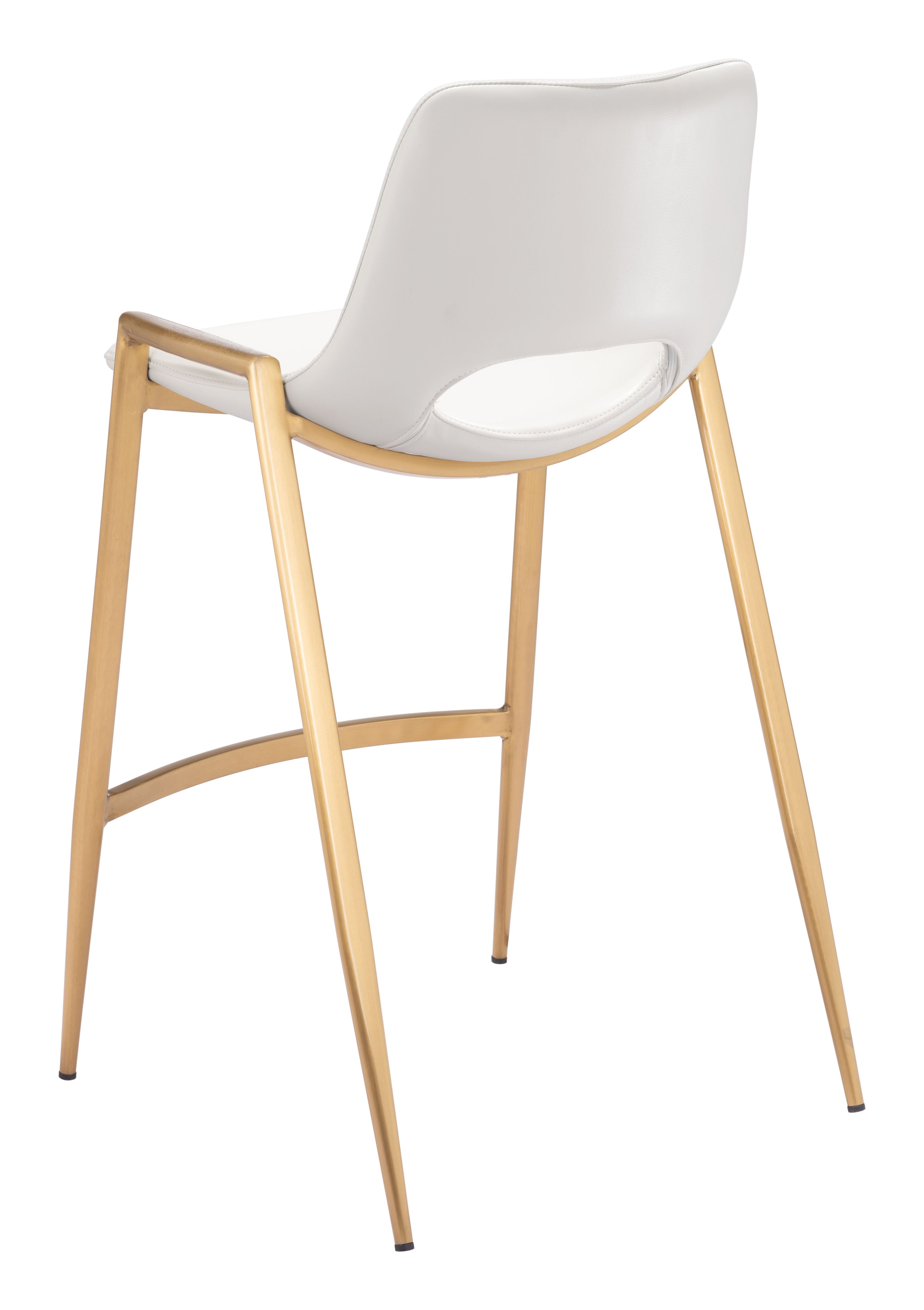 Desi Counter Stool White & Gold