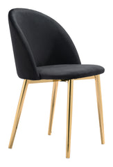 Cozy Dining Chair Black & Gold