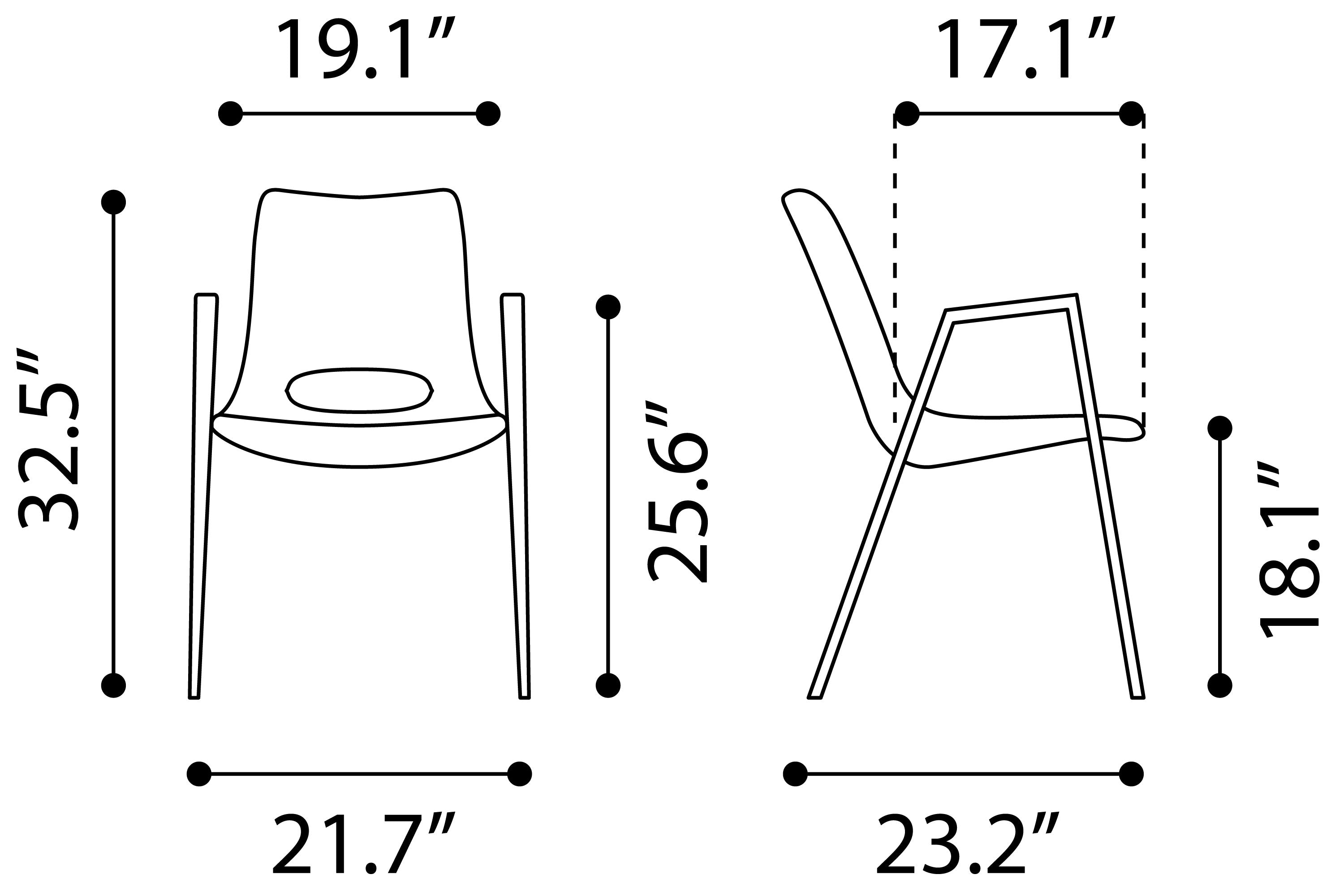 Desi Dining Chair (Set of 2) Brown & Walnut