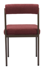 Livorno Dining Chair Red & Bronze