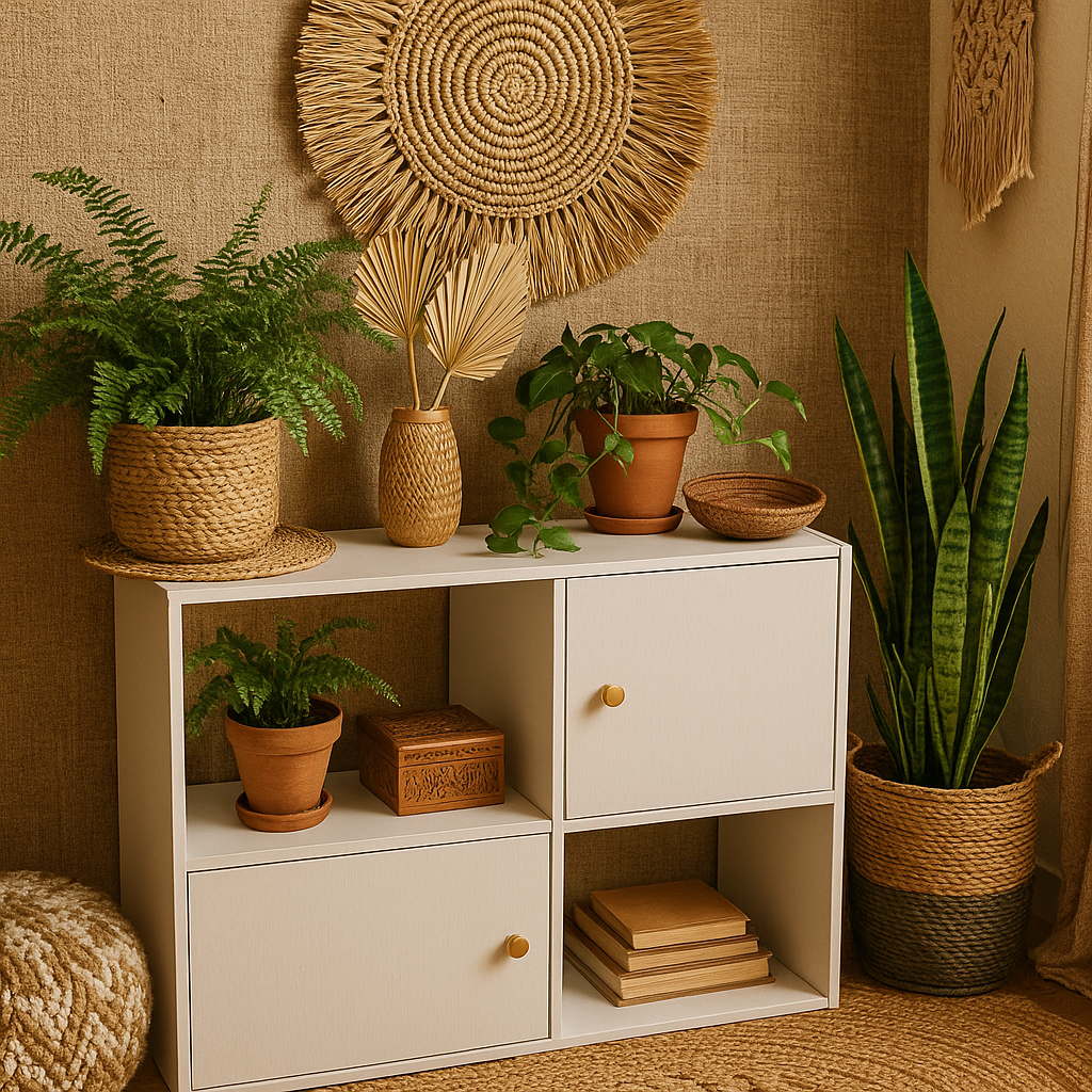 Household Decor 3-Tier Bookcase with Cabinets