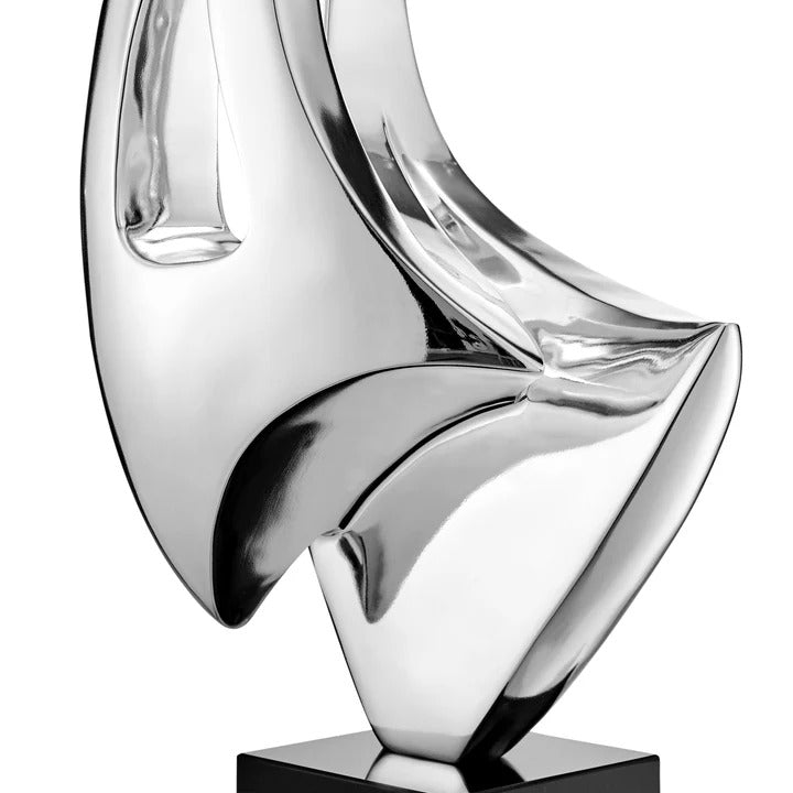 Small Chrome Sail Sculpture (Table Top)