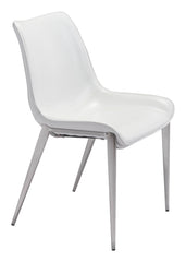 Magnus Dining Chair White & Silver