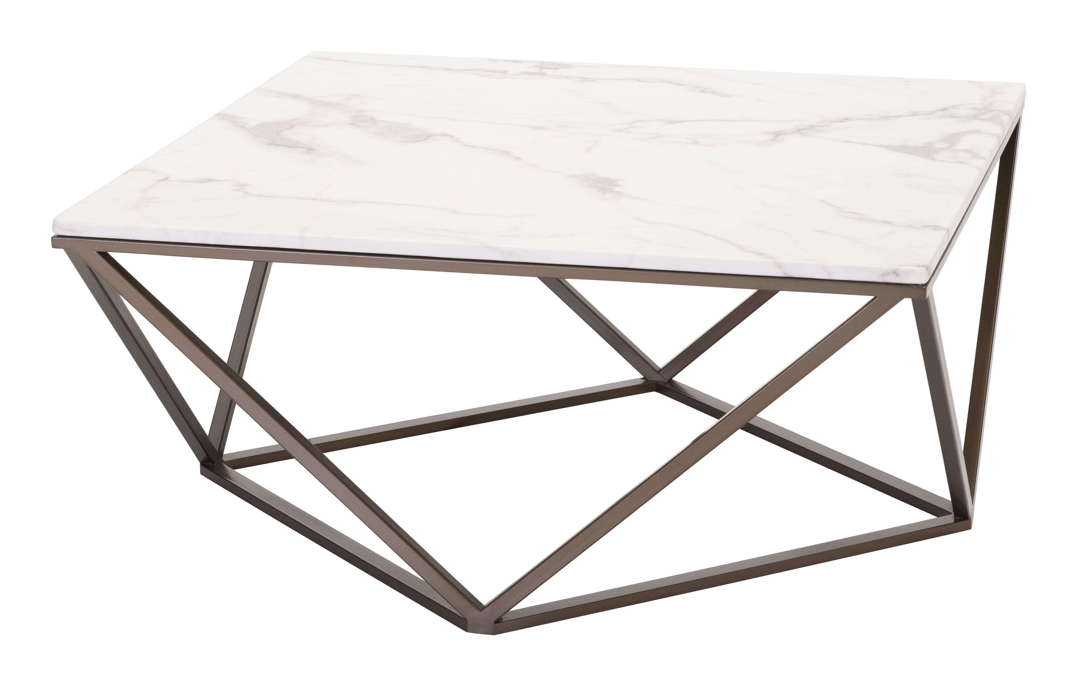 Tintern Coffee Table White & Antique Bronze