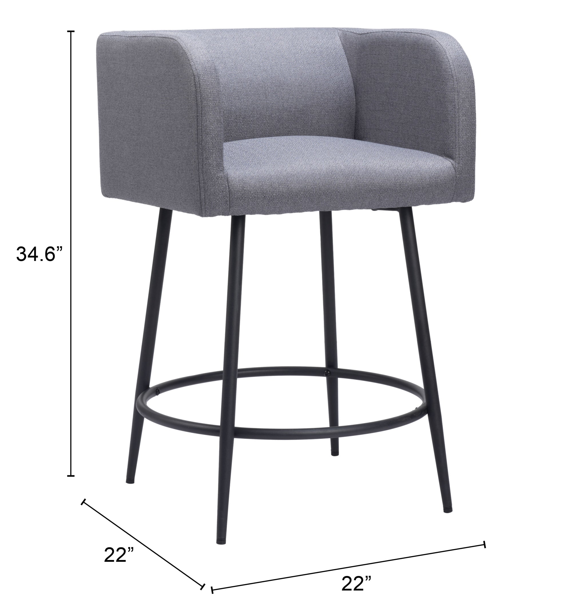 Horbat Counter Stool Gray