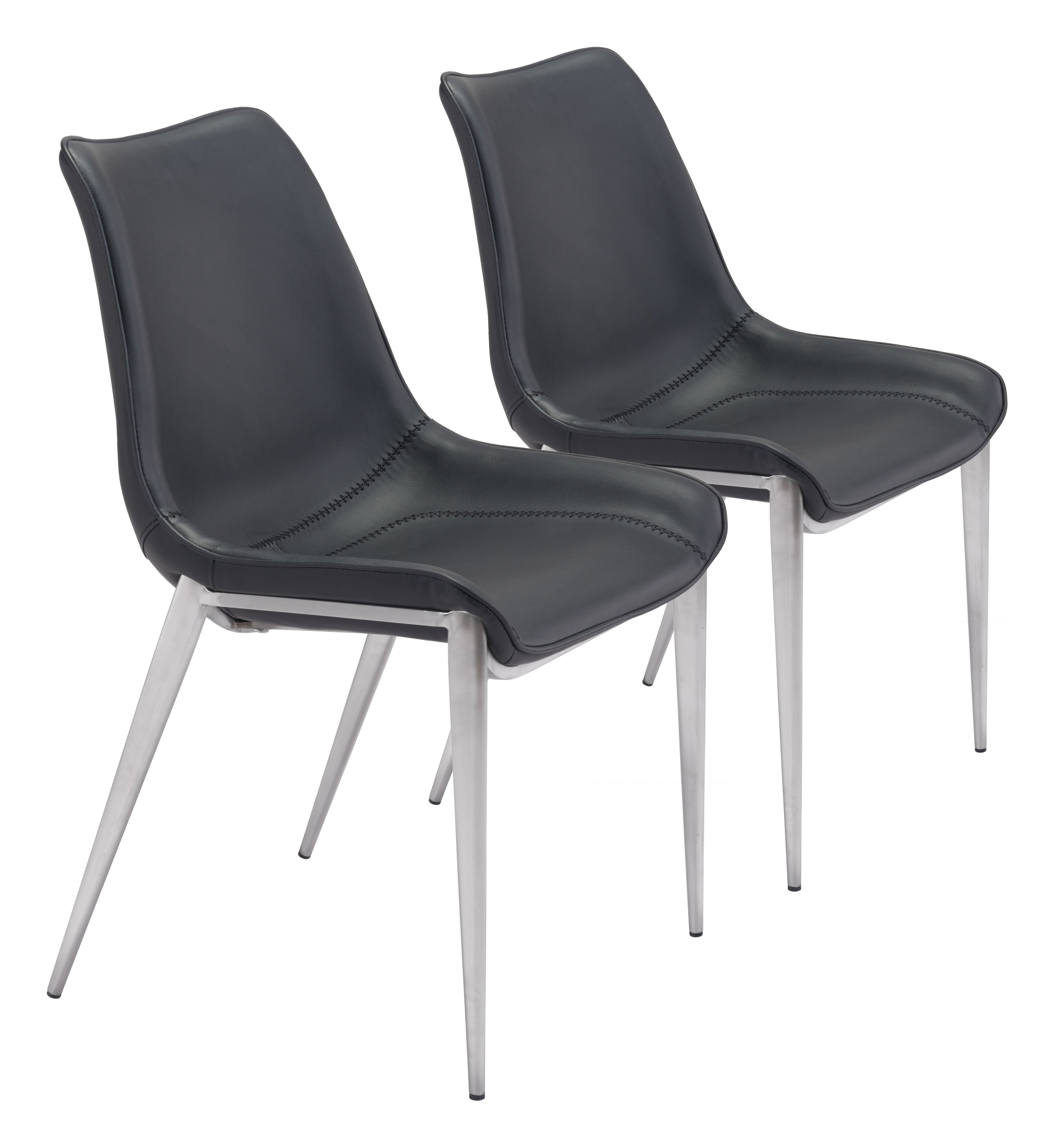 Magnus Dining Chair Black & Silver