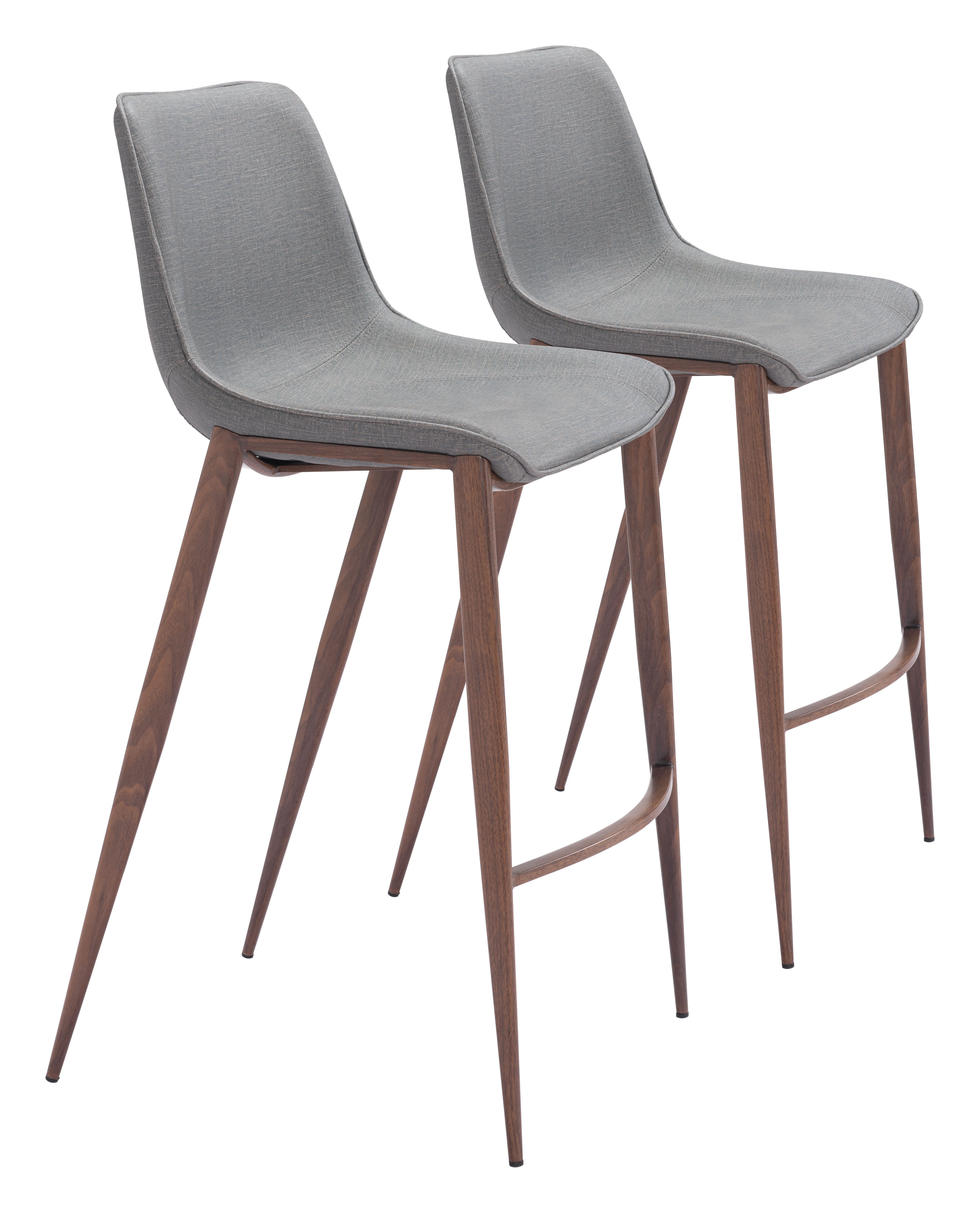 Magnus Barstool Slate Gray & Walnut