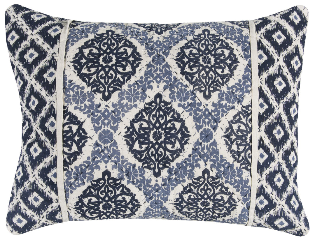 Blue & Ivory Damask Queen Quilt – Classic Soft Microfiber Bedding | Trufairs