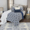 Blue & Ivory Damask Queen Quilt – Classic Soft Microfiber Bedding | Trufairs