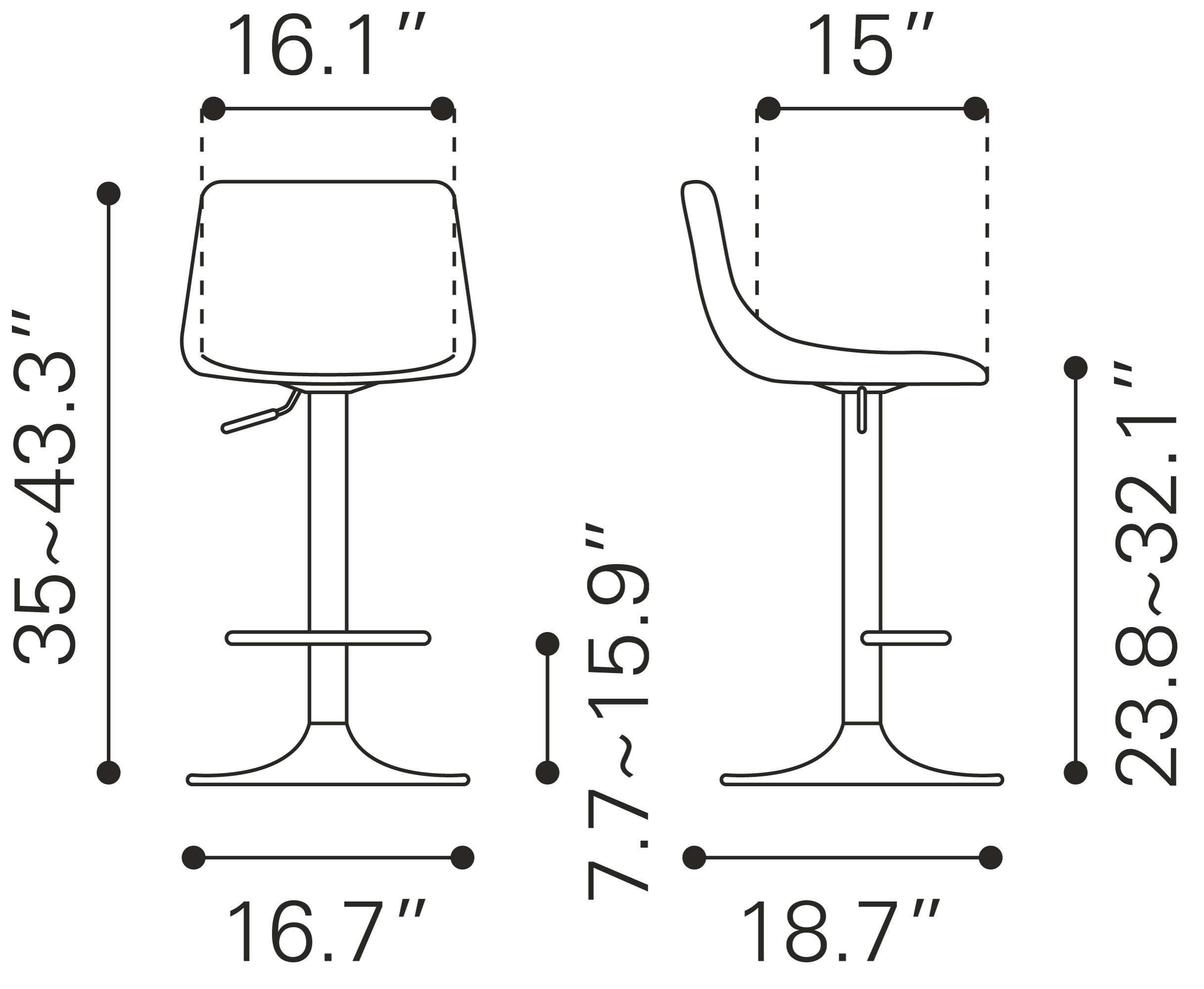 Prima Barstool Dark Blue & Gold