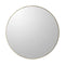 30" Gold Round Wood Framed Accent Mirror