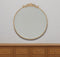 39" Gold Crowned Top Iron Framed Accent Mirror