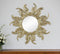 37" Gold Abstract Sunburst Iron Framed Accent Mirror