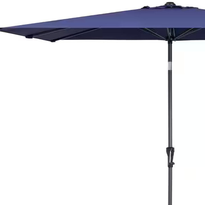 Navy Shade Pro - 9x5ft Rectangular Tilt Market Umbrella with Crank System