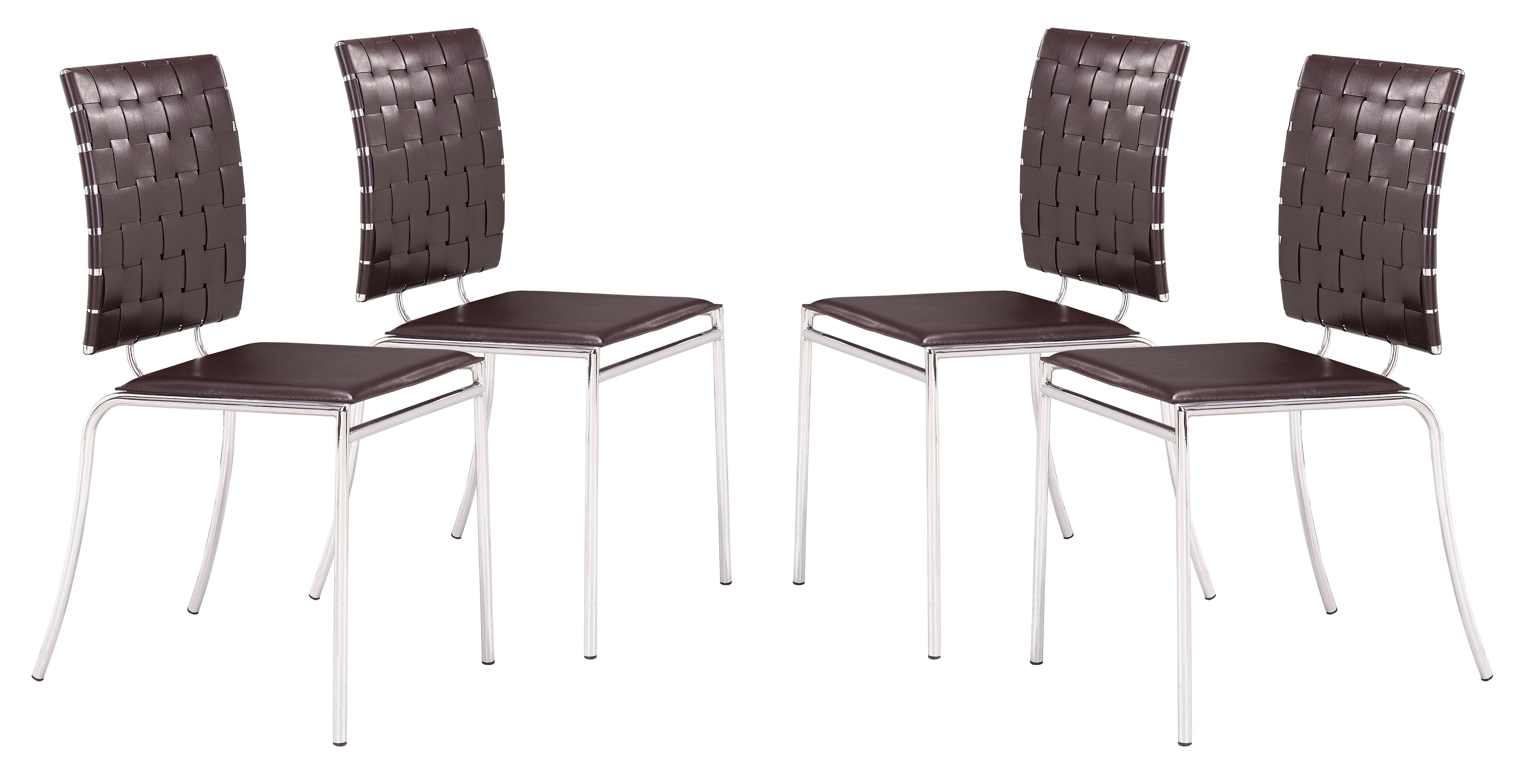 Criss Cross Dining Chair (Set of 4) Espresso