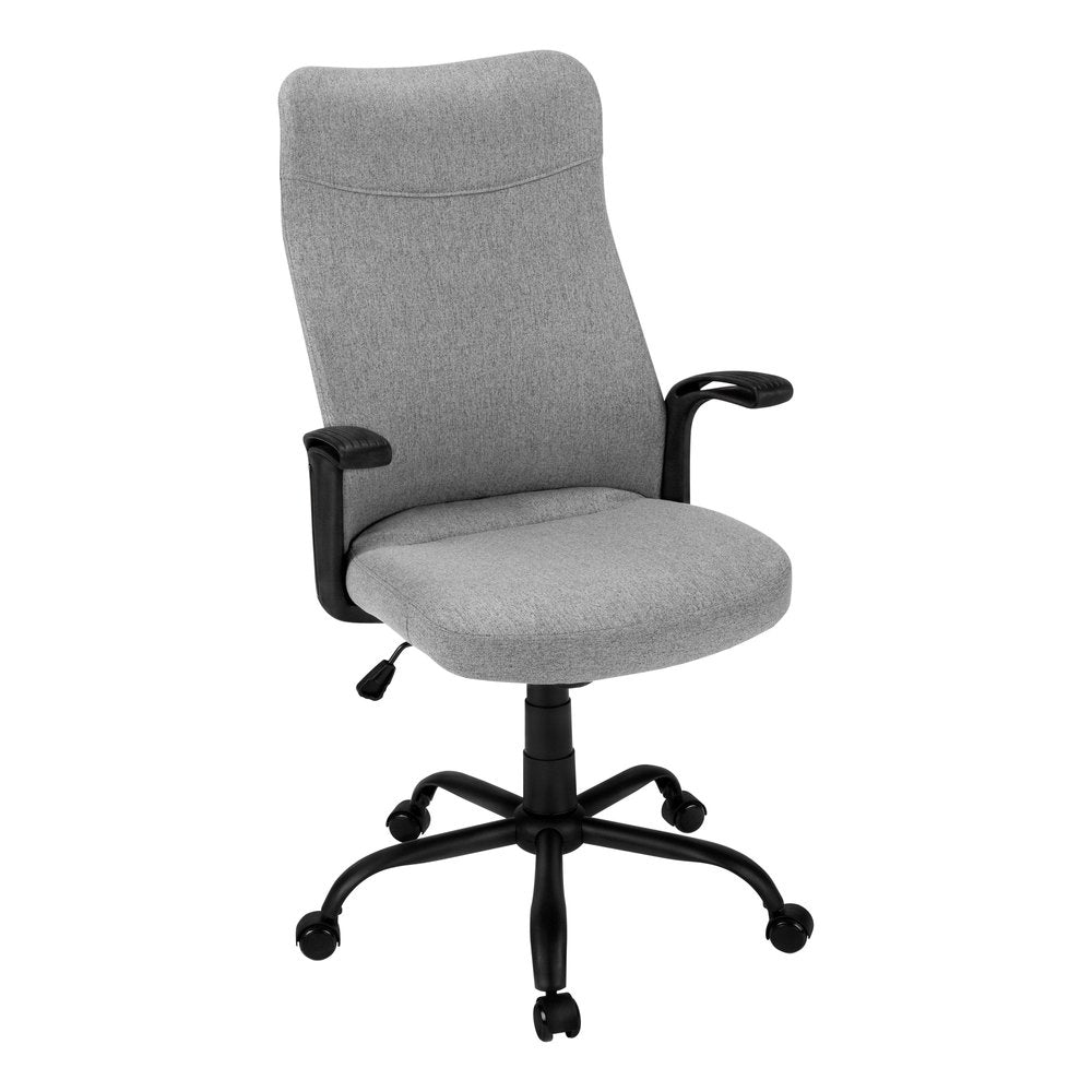 Gray and Black Rolling Drafting Chair
