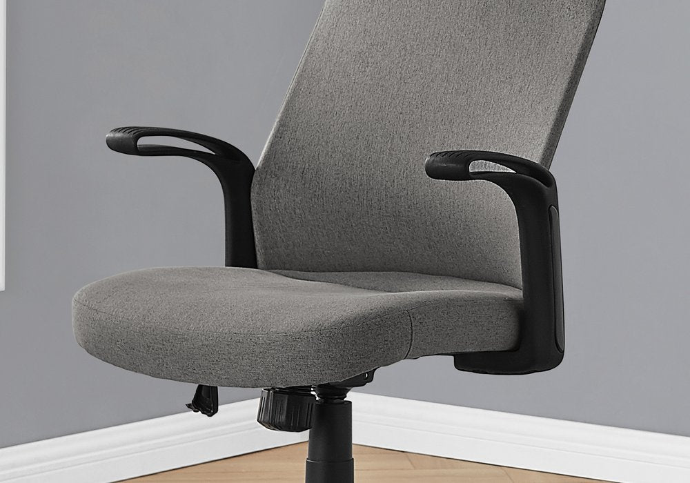 Gray and Black Rolling Drafting Chair