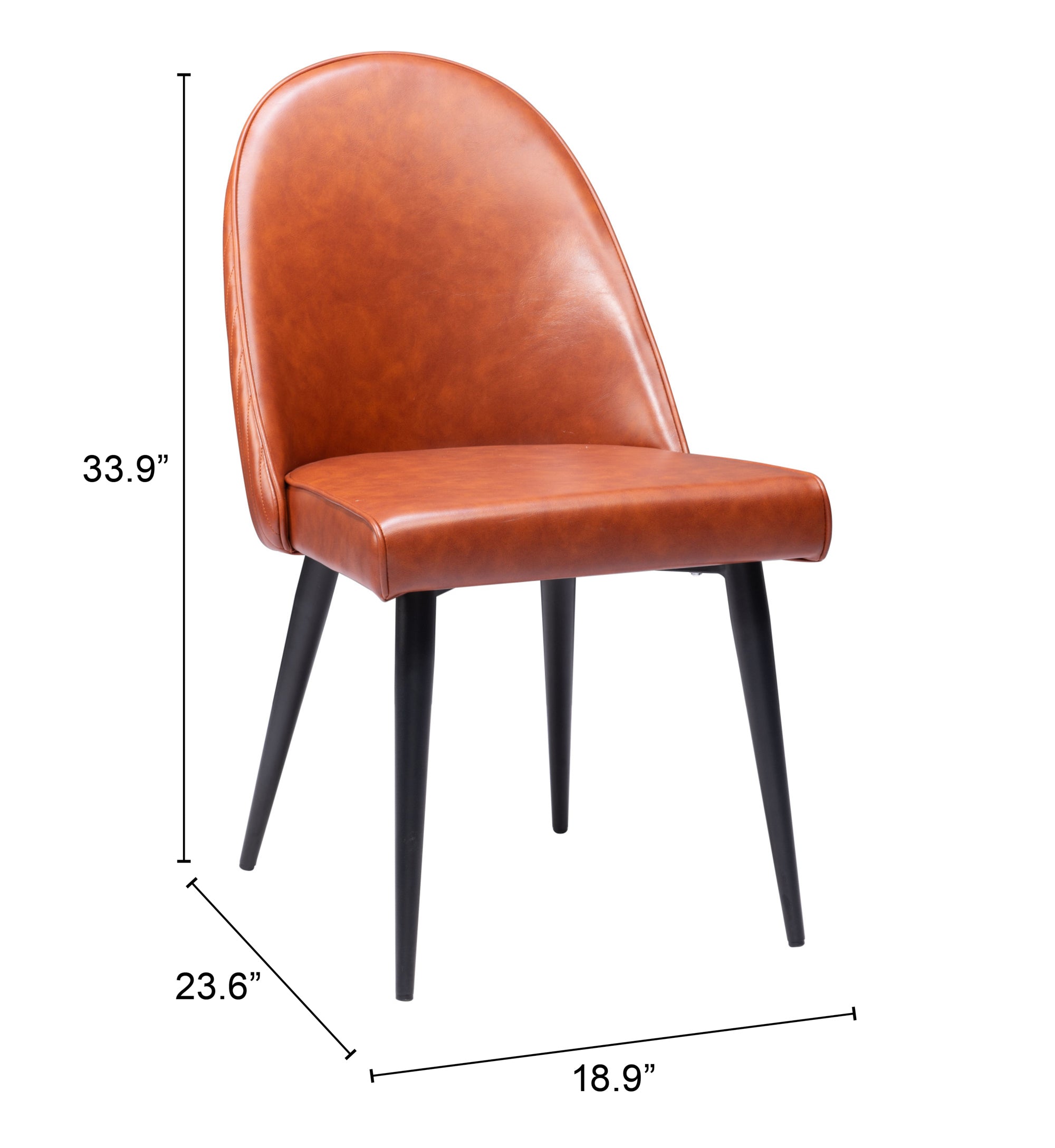 Silloth Armless Dining Chair Brown