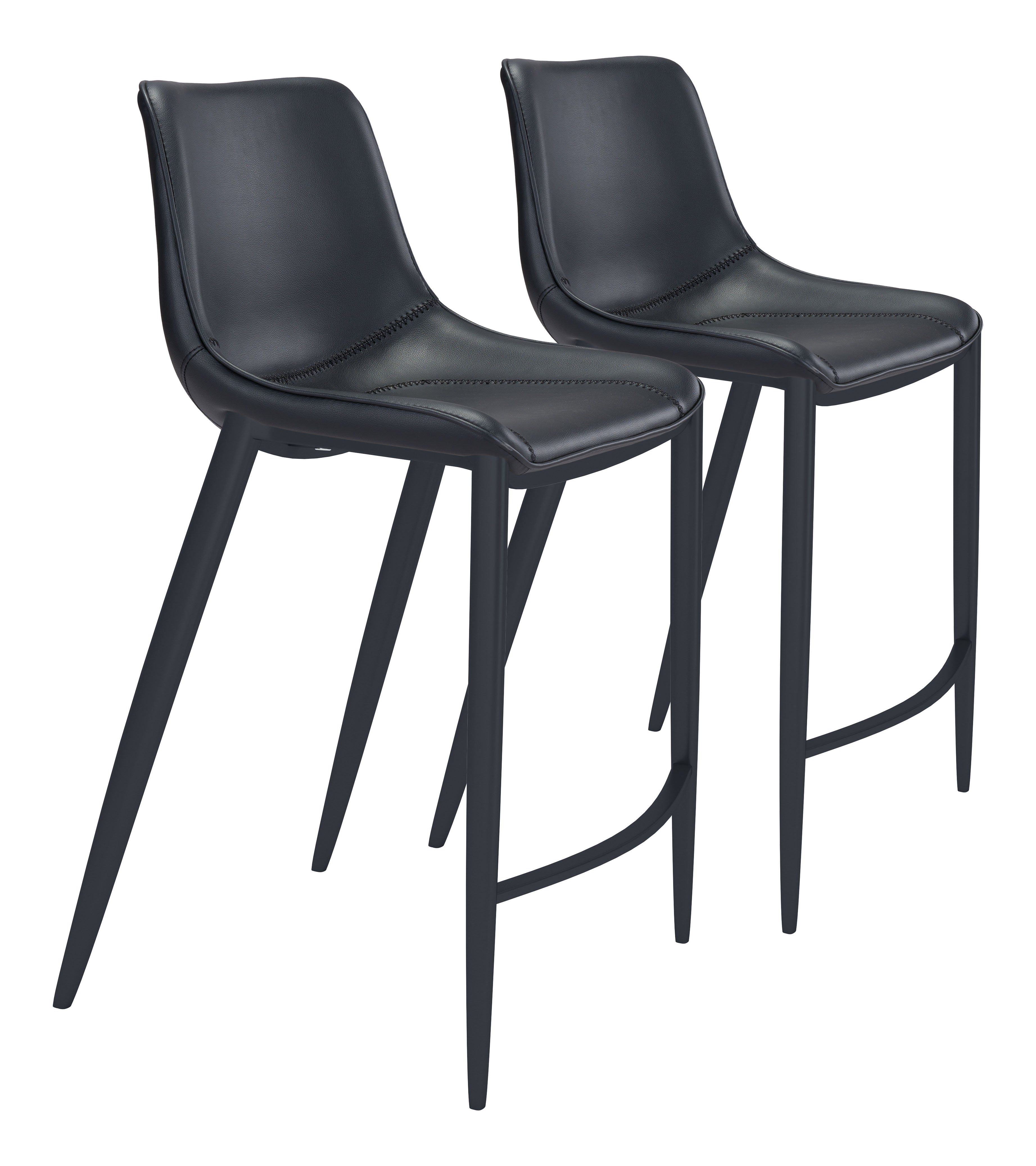 Magnus Barstool (Set of 2) Black