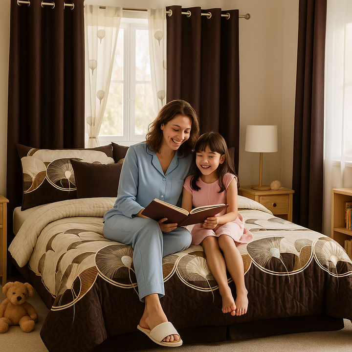 SereniSoft 9-Piece All-Season Microfiber Bedding & Curtain Collection