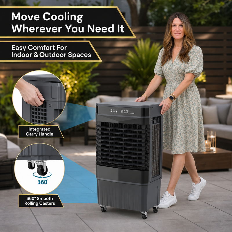 3-in-1 Evaporative Air Cooler Tower Fan with Remote Control - 4