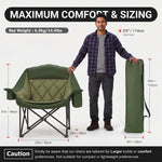 Oversized Camping Chairs 2 Pack – Extra-Large Folding Outdoor Chairs, Padded - 4
