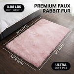 Faux Rabbit Fur Shaggy Rug – Ultra Soft Fluffy Machine Washable Area Rug for Bedroom, Living Room & Teen Room - 4