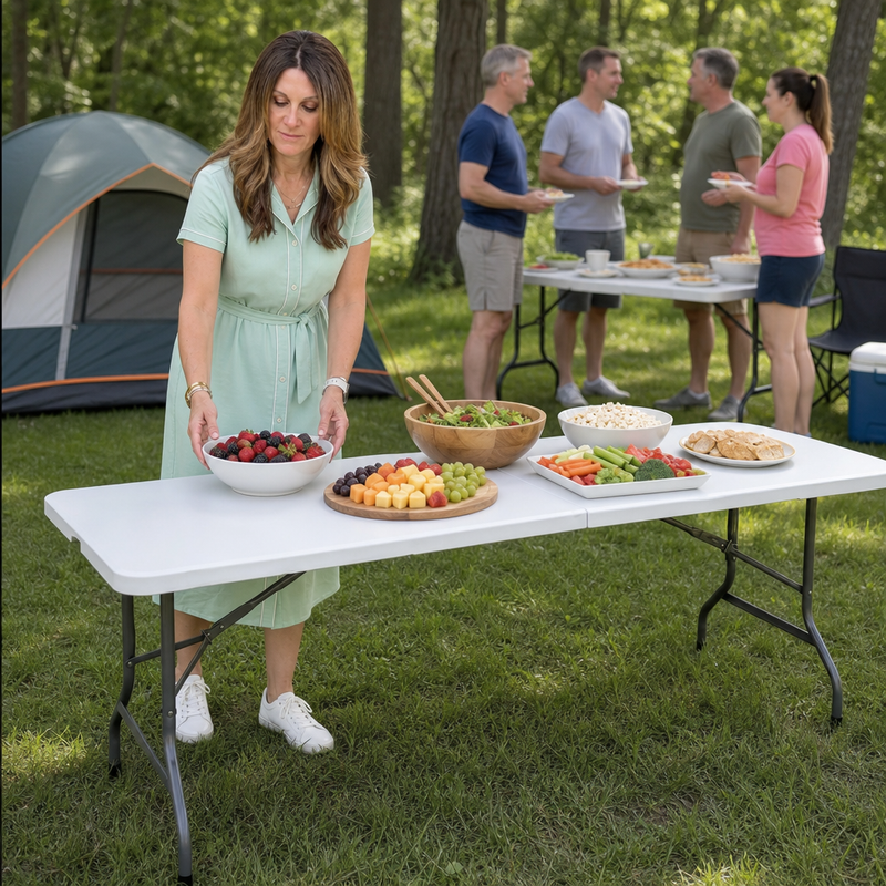 8 ft Heavy Duty Folding Table - 4
